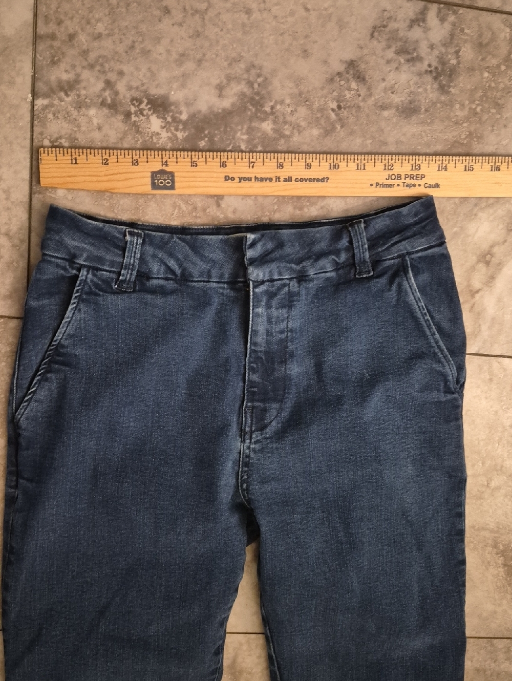 FRAME EUC COTTON BLEND STRETCH DENIM WIDE LEG HIGH WAIST TROUSERS SZ 27 - Picture 5 of 13